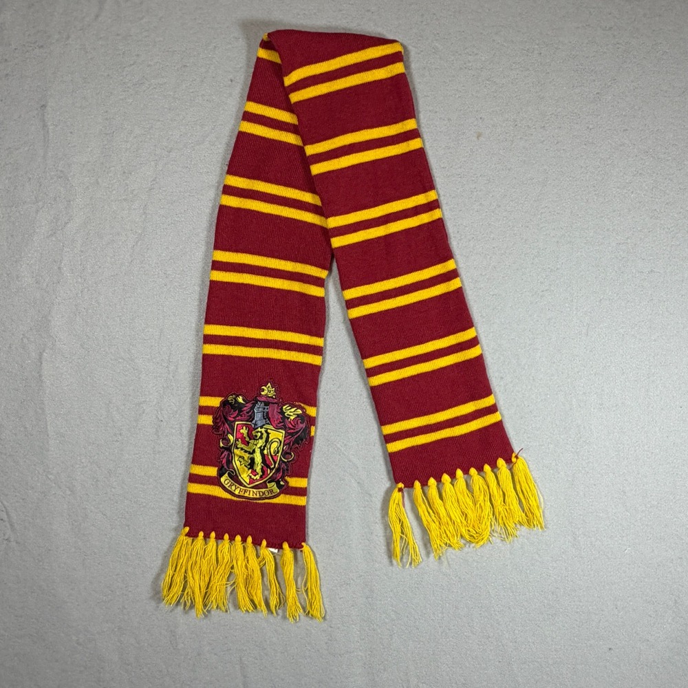 Harry Potter Gryffindor Scarf One Size Burgundy Gold Striped Unisex Cosplay